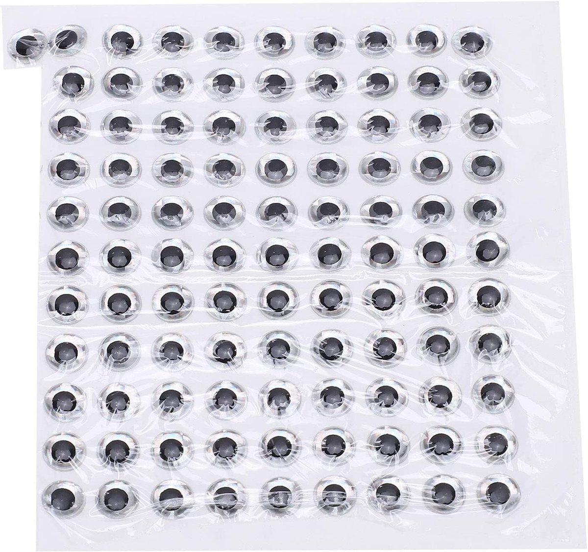 Vis Ogen - Lokken Stickers - Vissen Verbeteren - Realistisch 3D Ontwerp - 7mm Diameter 100 Stuks - Zilver