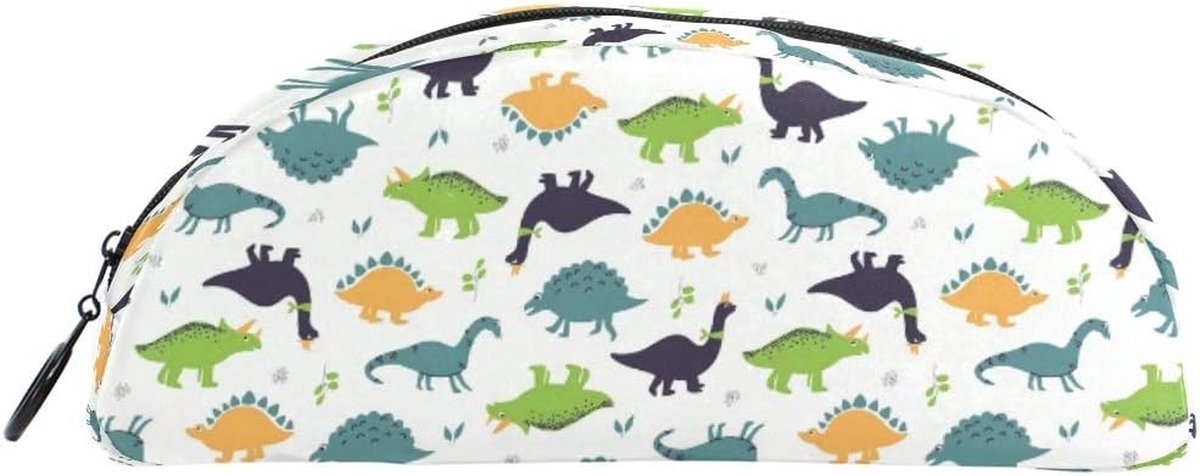 Dinosaurus Etui - Pennendoos Organizer - Studenten Benodigdheden - Eersteklas Weefsel - 20x8x3 cm - Multicolor