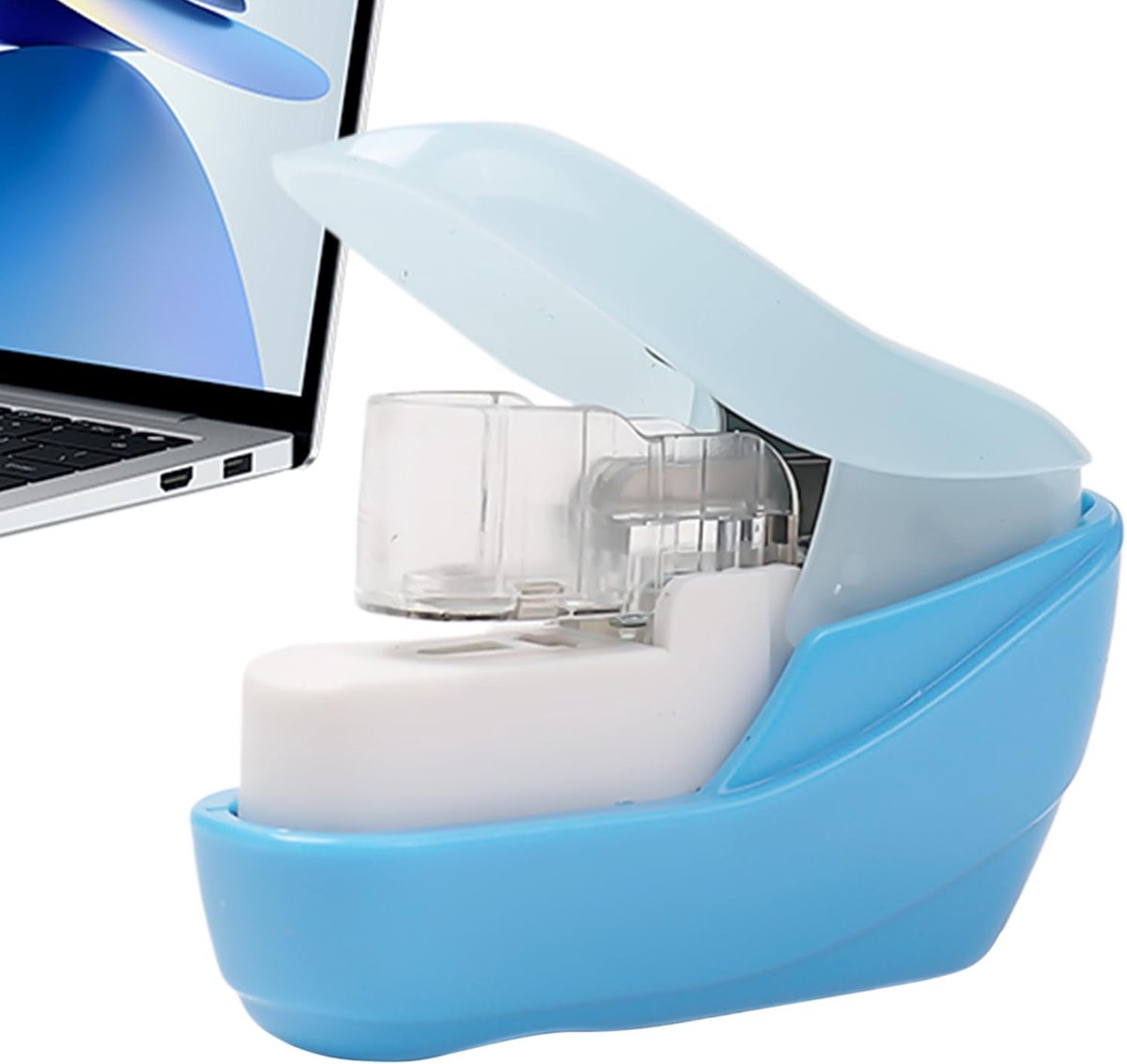 Nietmachine zonder nietjes - Mini nietapparaat - Papier binden - Duurzaam gereedschap - Compact ontwerp - Blauw