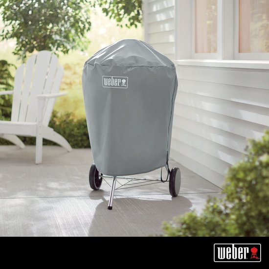 Premium Beschermhoes voor 57 cm Barbecue - Sterk Ademend UV & Waterafstotend - Ronde Hoes - Grijs Barbecue van Ruby❤️Rica — afbeelding 2