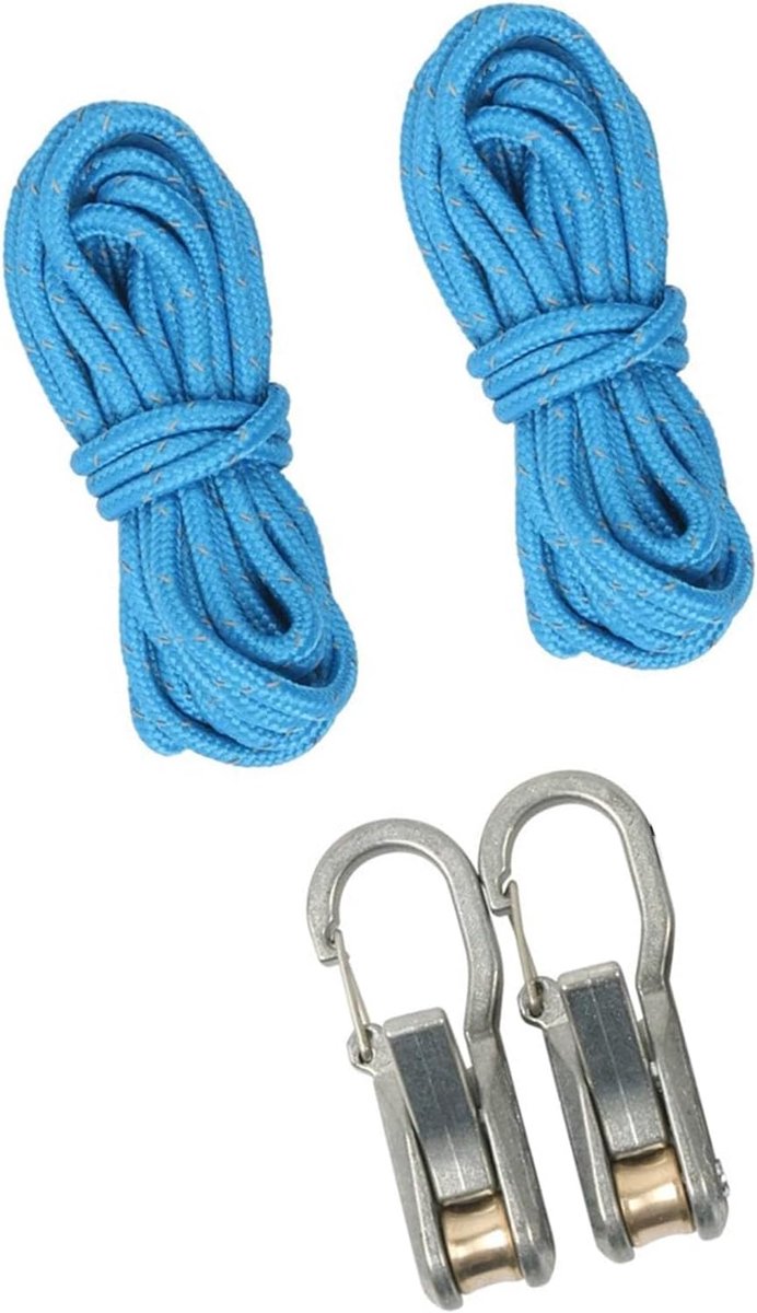 Touw met Spanner - Rolspanner Gesp - Veilig Binden - Snelverstelmechanisme - 16 x 13 x 4 cm - Zwart