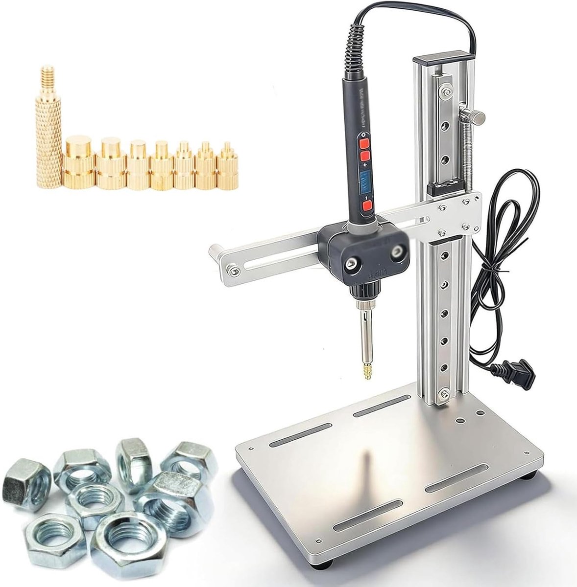 Warmte Set Inzet Tool - Persmachine Inzetstukken - Kunststof Componenten Plaatsen - Verticale Multi-Directionele Aanpassing - M2 tot M8 Tips