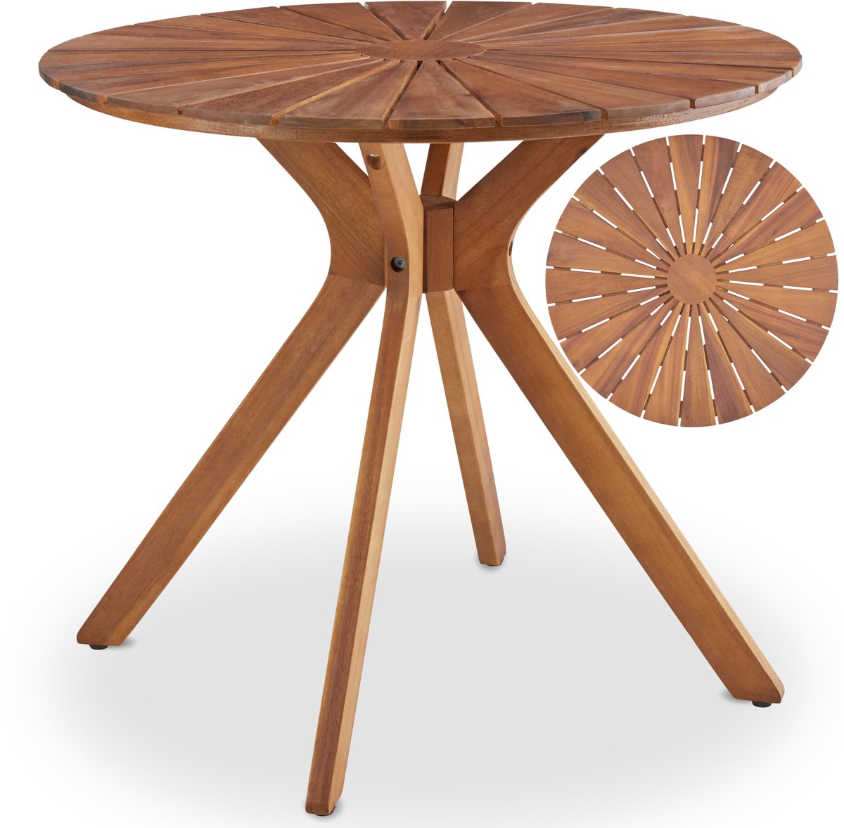 tectake Ronde Houten Tuintafel - Ø70 x 62 cm