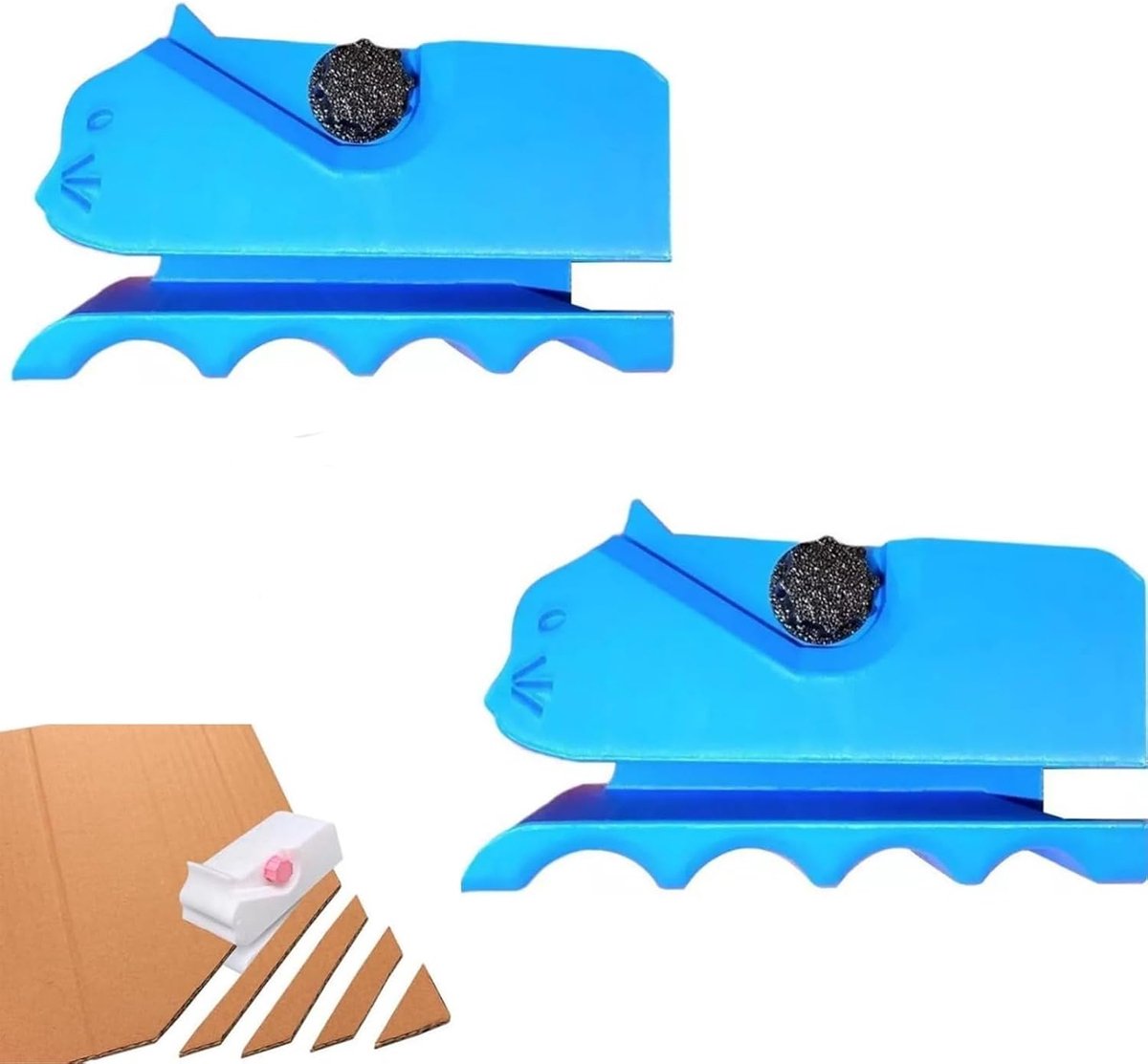Karton Snijder - Doe-het-zelf Tool - Krabpaal Maken - Precisie Snijden - 2 Stuks - Blauw