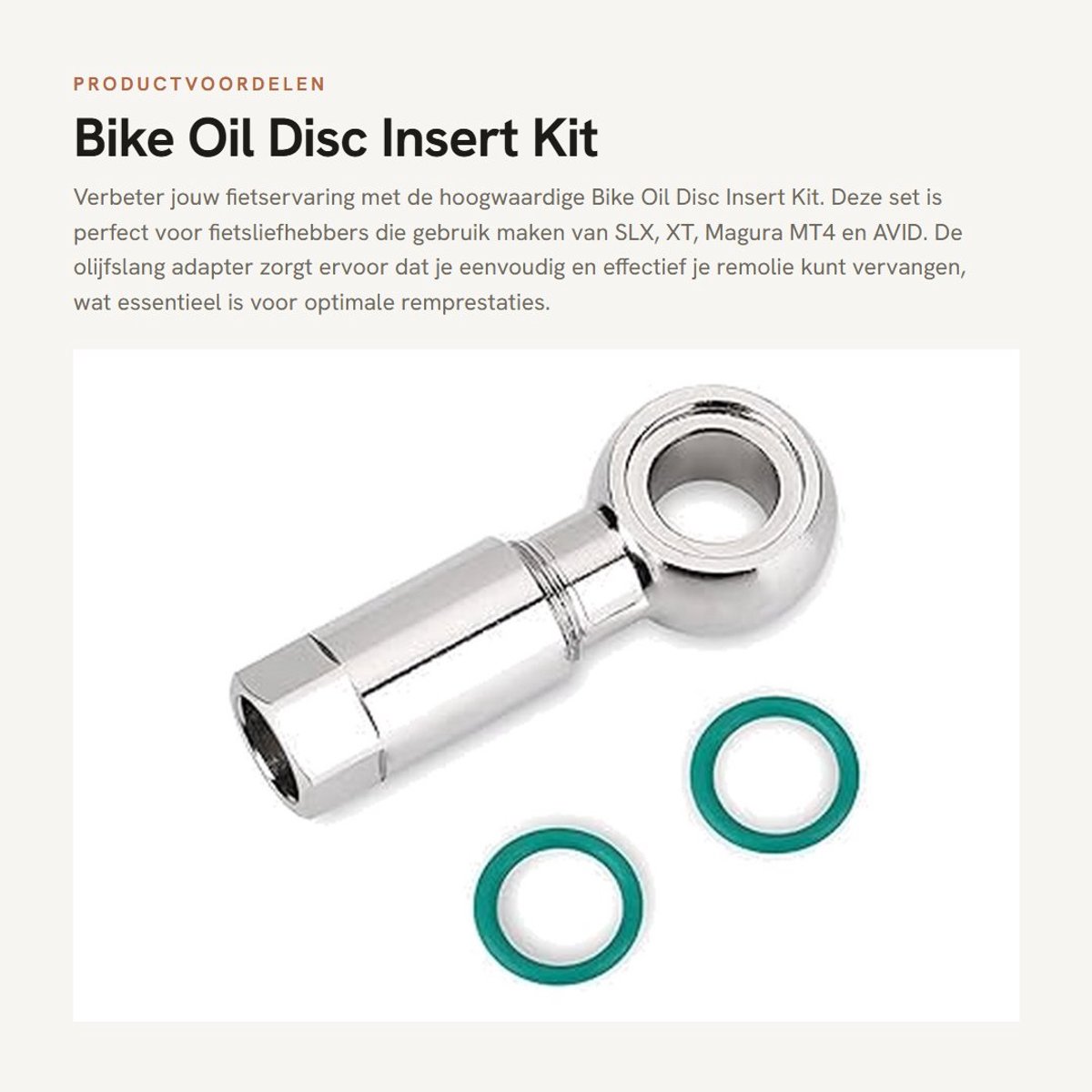 Dailygoods - Bike Oil Disc Insert Kit - Fietsfittingen - Olijfslang Adapter - Zilver - Remolie Buis - Geschikt voor XT Magura MT4 - 5 mm Fietsremolie