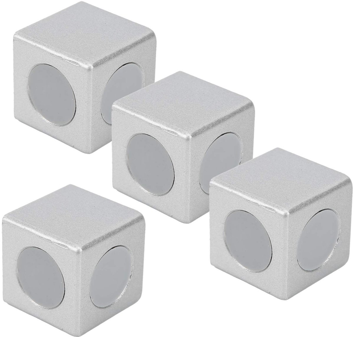 Dailygoods - Cube de Support D'angle 4 Stuks voor Aluminium Profielen