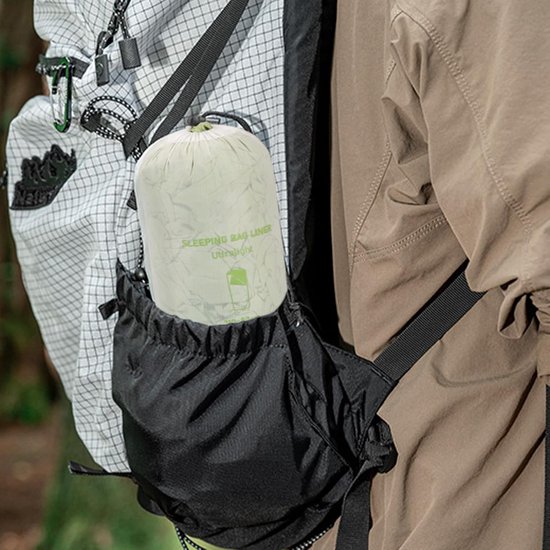 Slaapzak Binnenhoes - Reislakens - Kamperen en Reizen - Extra Warmte Isolatie - 210x80 cm - Groen — afbeelding 2