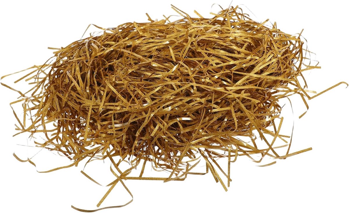 Raffia Snippers - Papieren Vulling - Cadeaus Decoreren - Stijlvolle Gouden Glans - 100g Tas - Goud