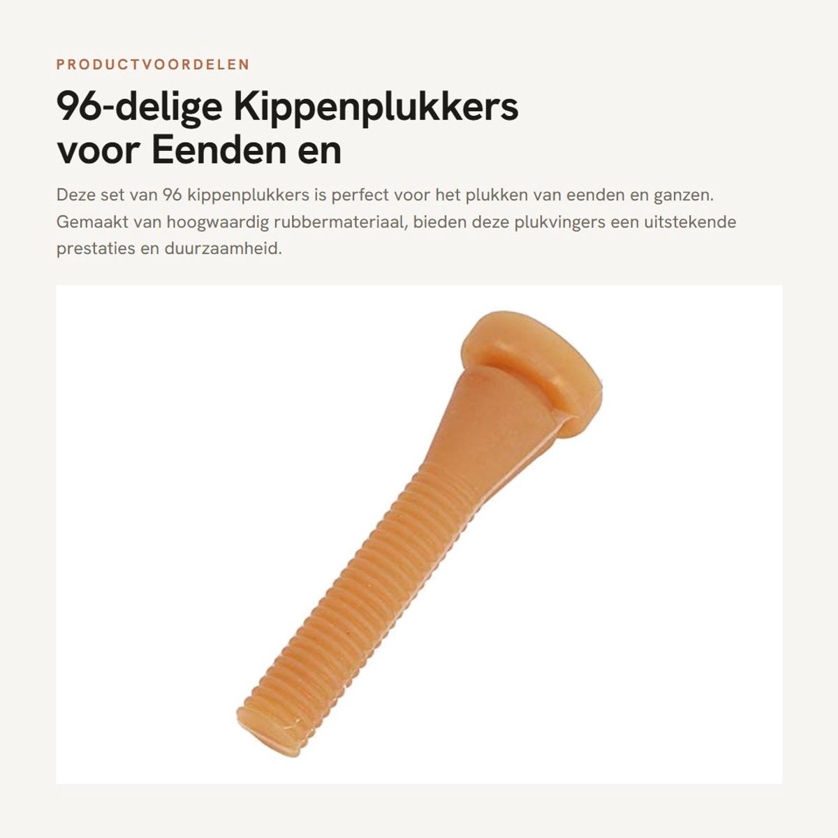Dailygoods- Kippenplukkers 96-delig - Plukvingers Hond - Rubber - Duurzaam - Hoge Slijtvastheid - Stabiel Gebruik