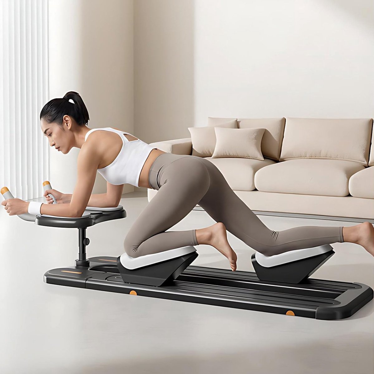 Full Body Trainer - Kernversterker - Thuis Sporten - Verstelbare Hoogte - Tot 190cm - Zwart