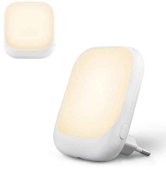 Zazu Automatisch Led Nachtlampje - Wit - Stopcontact - Kinderen - voor Baby en Kind