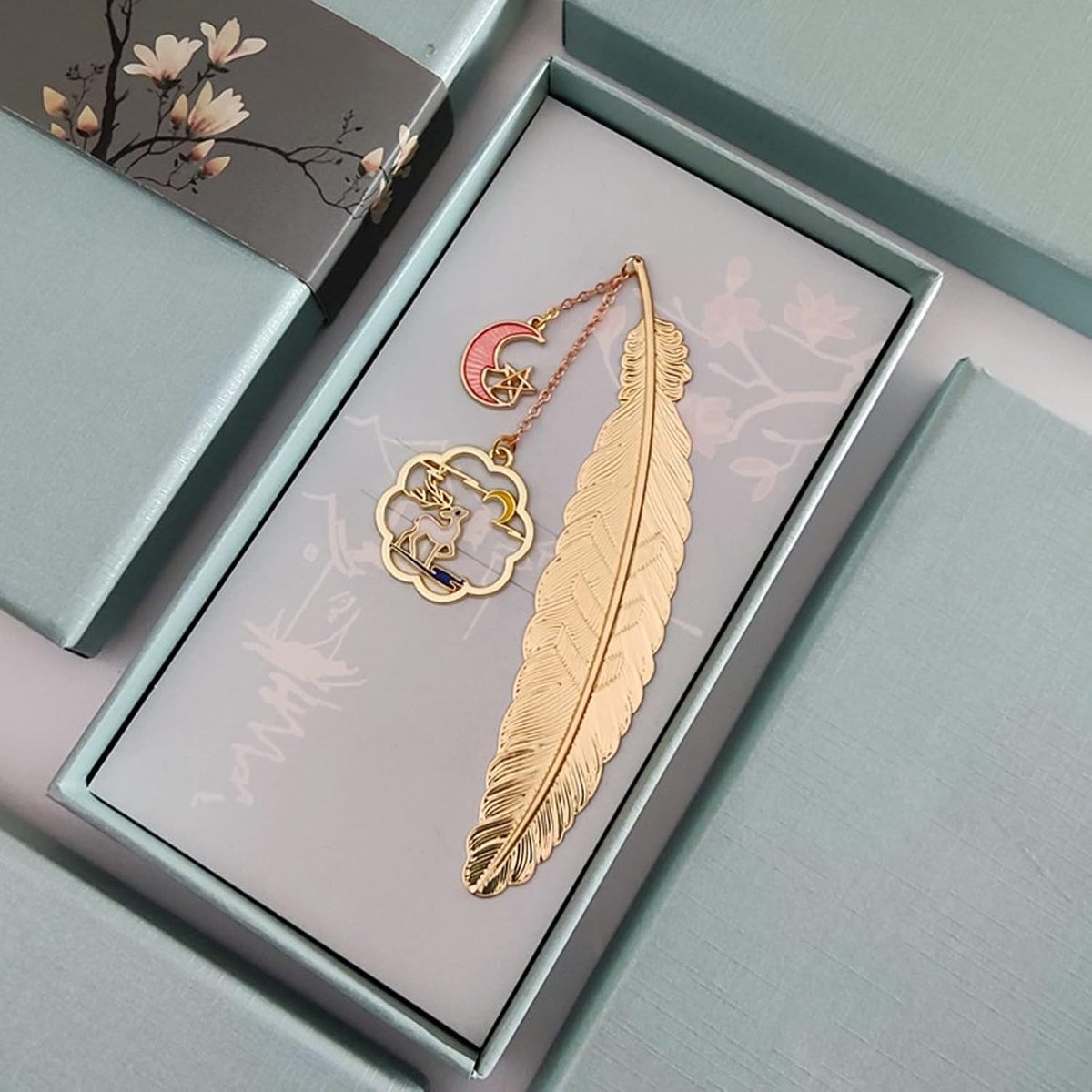 Metalen Bladwijzers - Boekmarkers - Pagina Markeren - Met Ketting - 8 Stijlen - Veelkleurig
