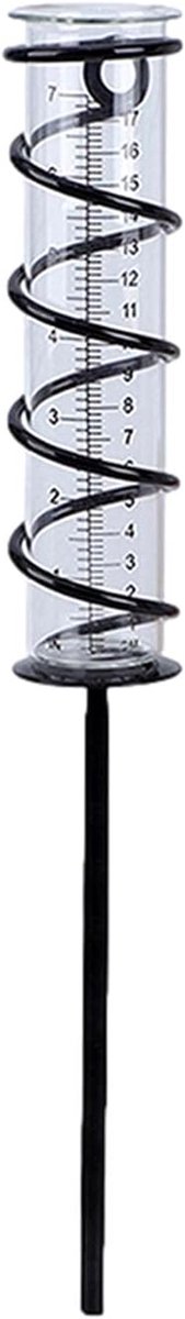 Regenmeter Glas - Watermeter Tuin - Buiten Meten - Grote Capaciteit - 17 cm - Zilver