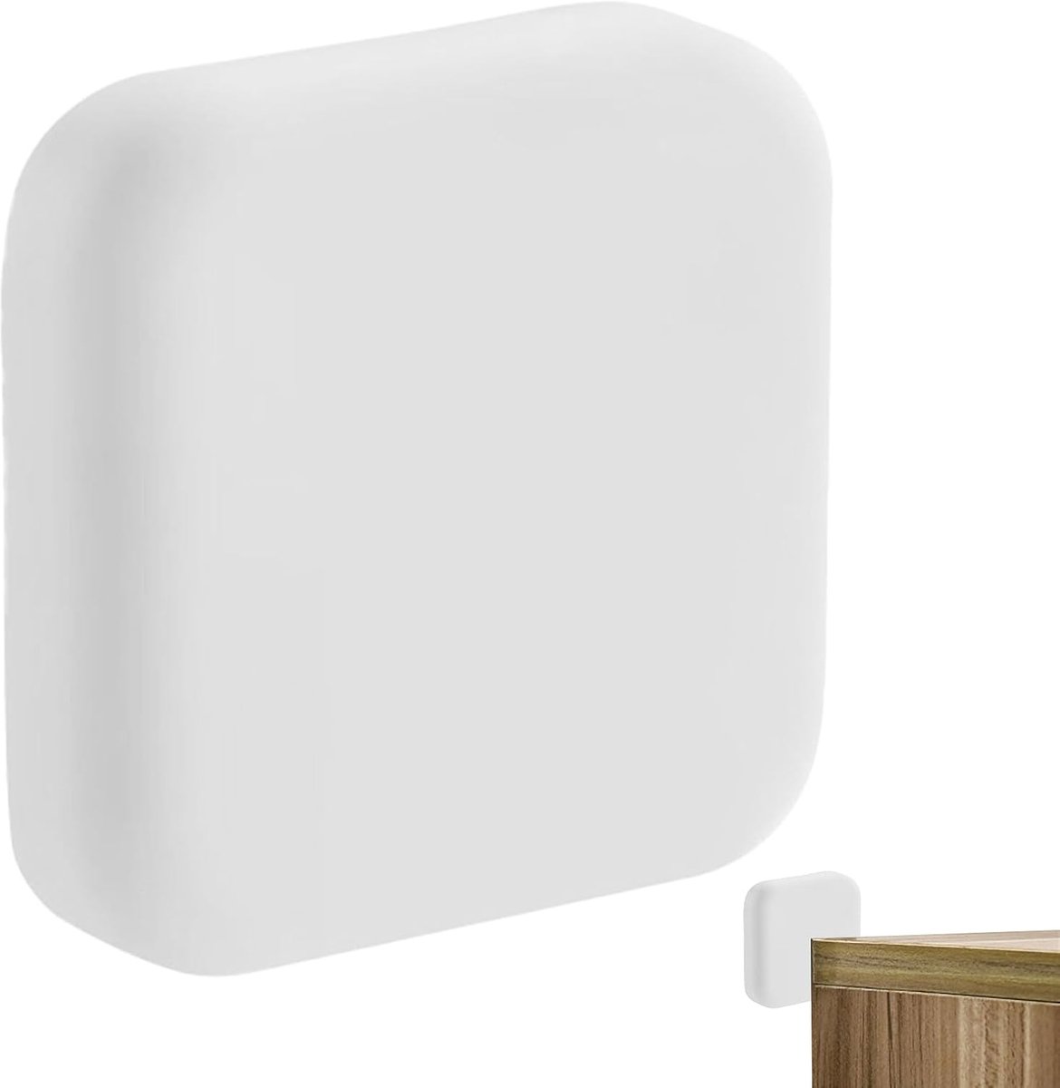 Deurstopper Wandbescherming - Deurklink Stopper - Muren Beschermen - Zelfklevend Siliconen - 42 x 41 mm - Wit