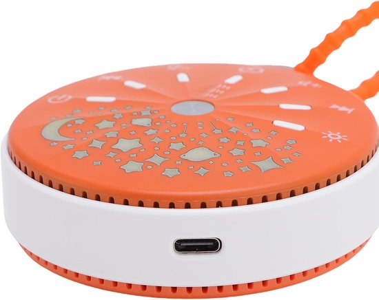 Geluidmachine Baby - Slaapmachine Nachtlampje - Ontspannen Slapen - 10 Rustgevende Geluiden - 16 x 10 x 4 cm - Wit — afbeelding 5