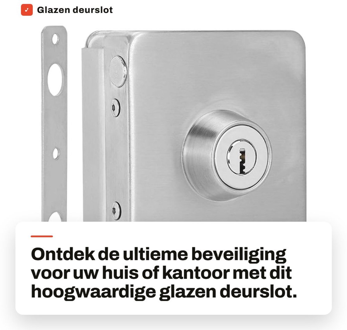Dailygoods- Deurslot Hoogwaardige Roestvrijstalen Slotschaal - Deurslot Binnendeur - Deurslot Buitendeur - Deurslot met Sleutel - Deurslot met Code - Duurzaam en Veilig - Glazen Slot