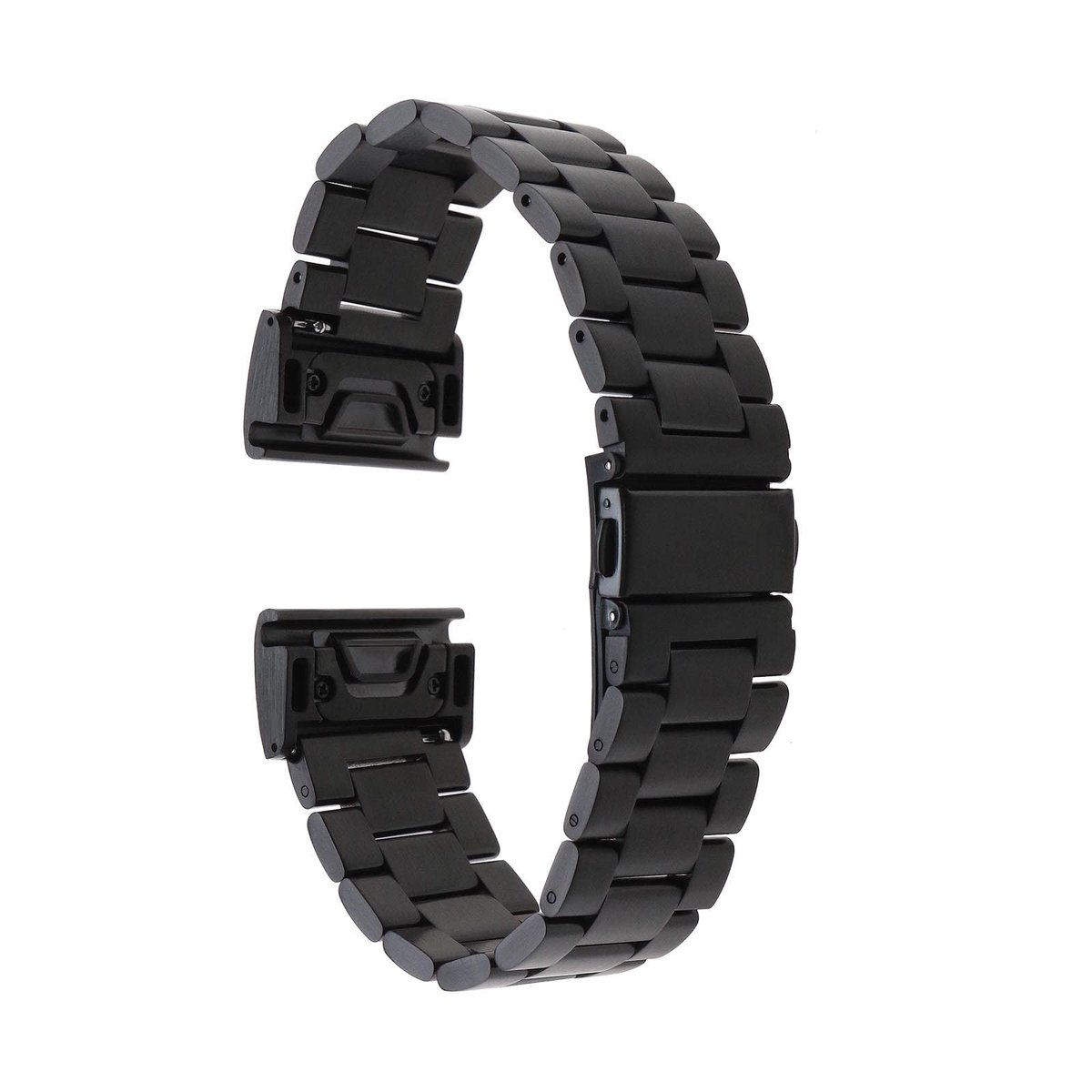 Dailygoods - Horlogeband vervanging - Roestvrij staal - Geschikt voor Garmin Fenix 7X - Zwart - Comfortabel en stijlvol - 130-235mm