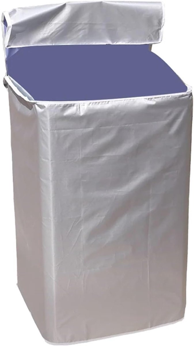 Wasmachinehoes 2 stuks Apparaatbescherming Apparaat beschermen Waterbestendig materiaal 53 x 55 x 86 cm Zilver