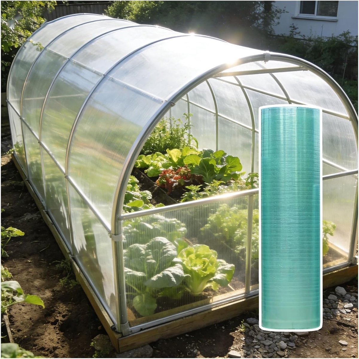 Dakplaten Polycarbonaat - Thermische Panelen - Buitenbekleding - Scheurbestendig Ontwerp - 12 x 3m - Transparant
