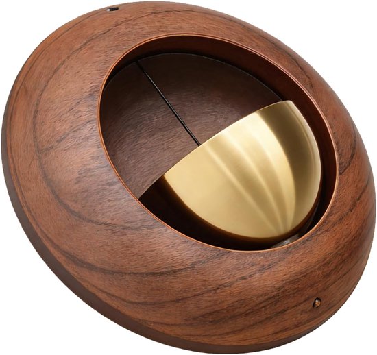 Houten Deurbel - Toegangsherinnering - Bezoekers Melder - Sterke Magnetische Inductie - 75x75x3cm - Walnoot Zwart — afbeelding 4