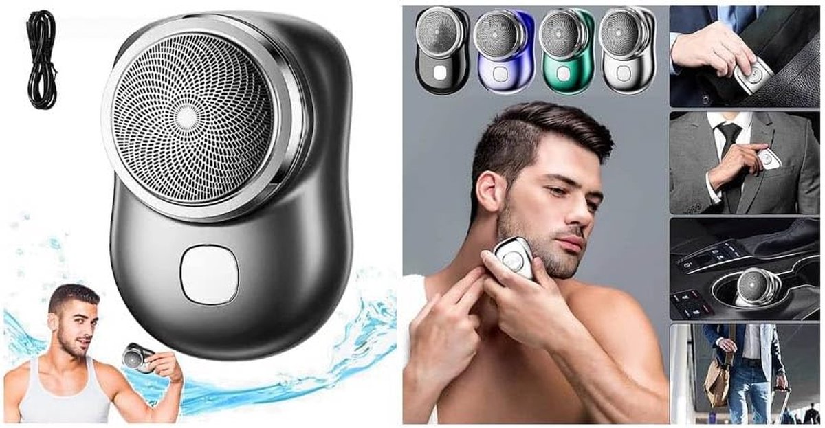 Elektrisch Scheerapparaat - Draagbare Mini Shaver - Snel Scheren - Oplaadbaar Via USB - 10 x 9.3 x 4.8 cm