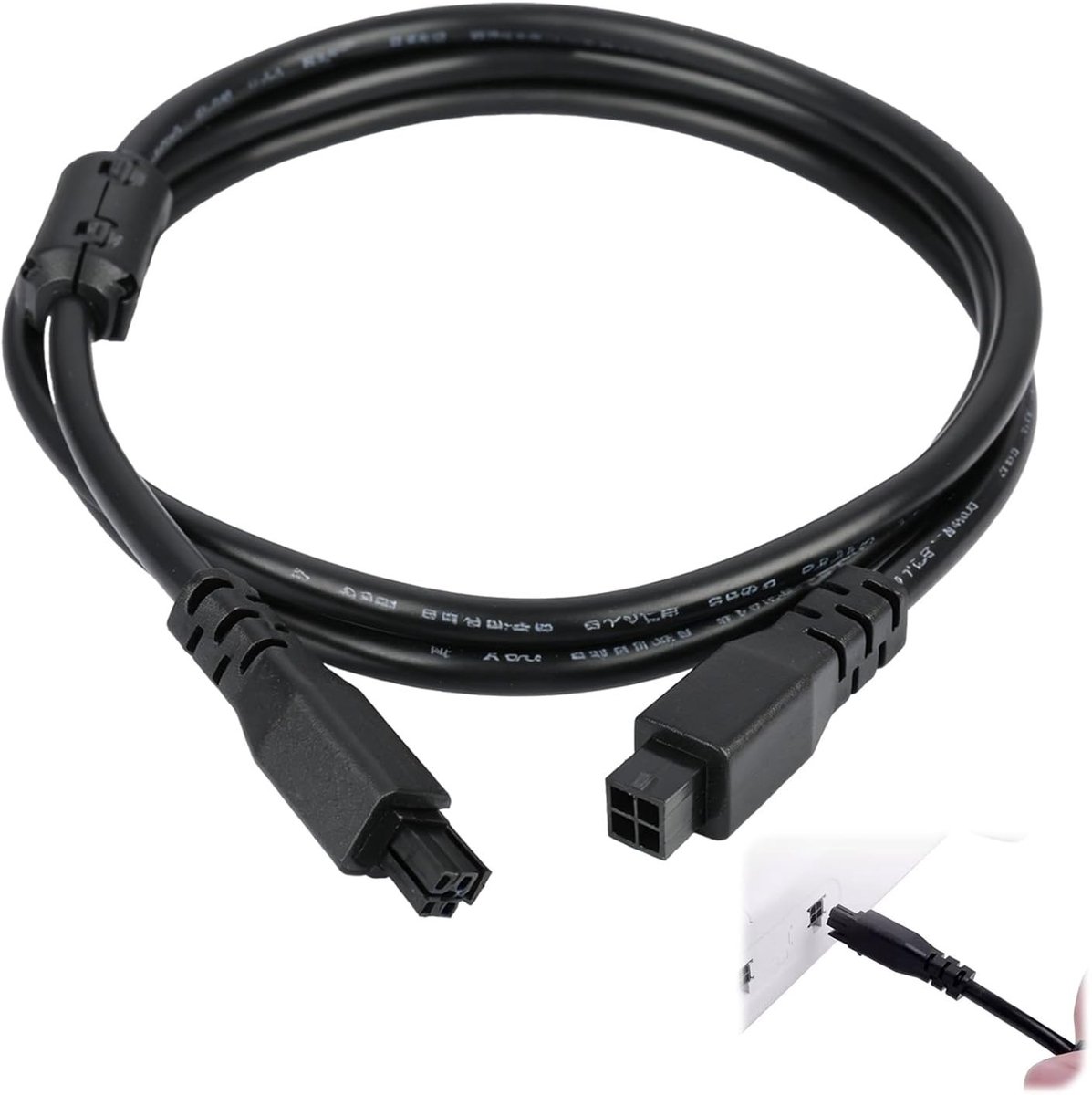 4-polige verlengkabel voor 3D-printer Bambu Lab A1/A1mini, 1 m met 22 AWG koperen kern en magnetische ring, verhoogde stabiliteit en compatibiliteit met diverse modellen