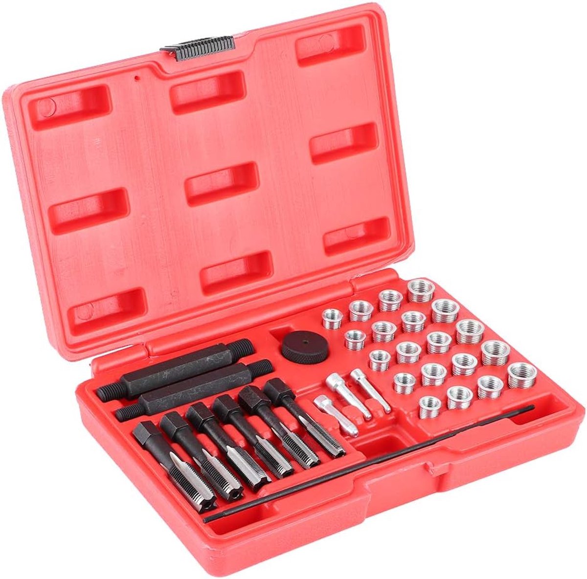 SnelShoppen - Glow Plug Reparatieset 33 Delen, Draadverbinding voor Boormachine, Automatische Motor, M8, M10, M12, M14, Gereedschapsset voor Stekkers