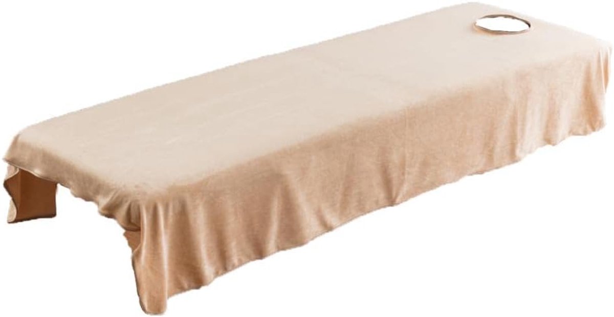 SnelShoppen - Wasbare, Herbruikbare Lakenhoes voor Massagebanken - 190x80cm - Zacht Polyester - Hygiënisch voor Schoonheidssalon en Spa