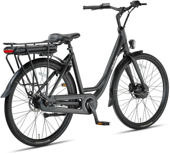 Crown Sydney - Elektrische Damesfiets - Elektrische Stadsfiets - 7 versnellingen - 28 inch - 52 cm - Mat Black van Crown — afbeelding 4