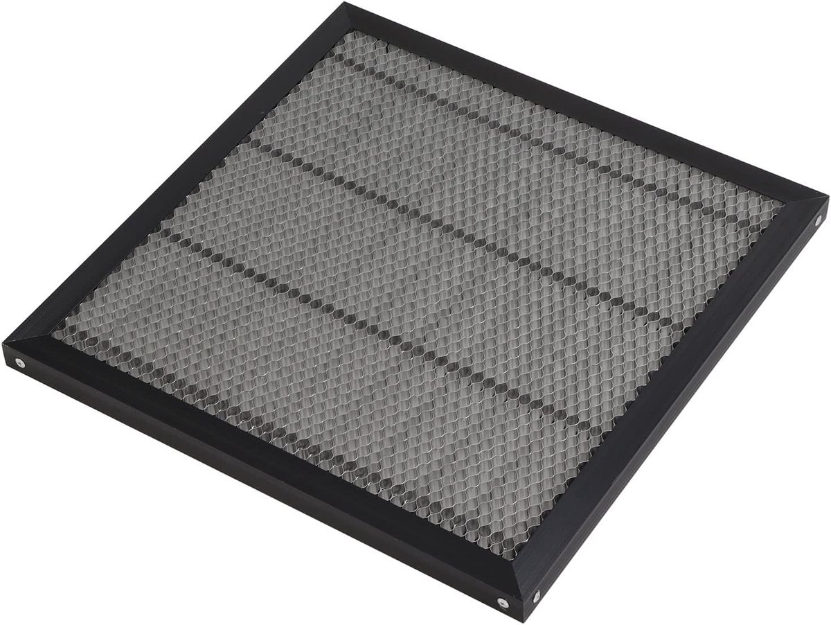 SnelShoppen - Honeycomb Aluminium Werktafel 400 x 400 mm, CNC Gewerkte Bijenhouten Oppervlak, Laser Snijbed, Geschikt voor Graveermachines