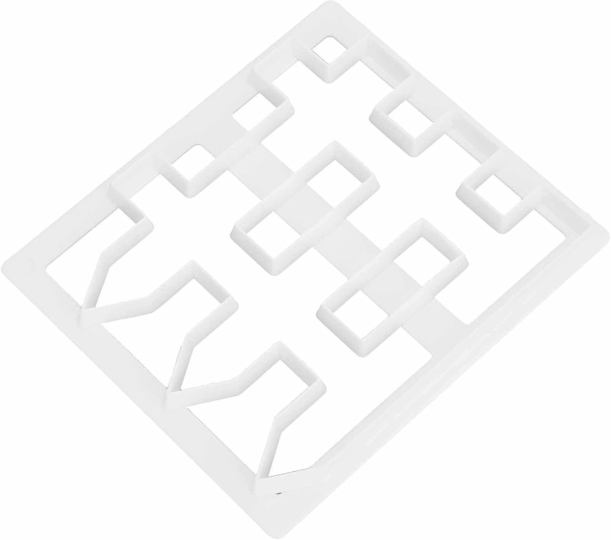 SnelShoppen - Houten Tuinhekje Koekjessteker, Plastic Fondant Taart Mallen voor DIY Fondant, Gum Pasta, Polymeer Klei, Taartrand Decoratie, Witte Bakt
