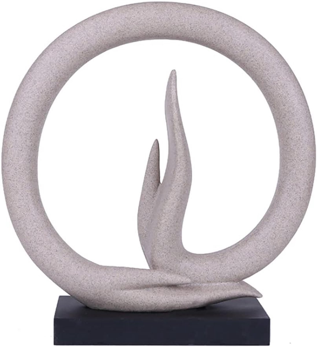 SnelShoppen - Buddha Hand Standbeeld Yoga Decoratie Minimalistisch Sandsteen Kunst Collectie Abstracte Beeldhouwwerk Bureau Ornament