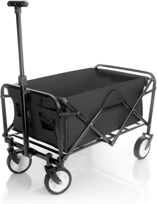Opvouwbare Bolderkar - Handige Transportkar - Vrije Tijd Transport - Tot 80 kg Belastbaar - Compact Opvouwbaar - Zwart van Opvouwbare Bolderkar — afbeelding 2