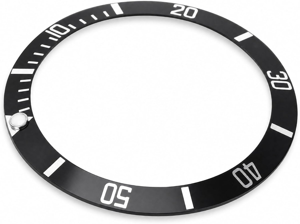 SnelShoppen - Watch Ring Insert Aluminium Vervangingsring voor Horloge Reparatie - Lichtgewicht Zwart - Hoogwaardige Horloge Onderdelen