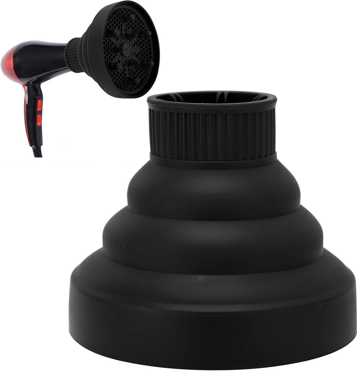 Haarföhn diffuser universeel - opvouwbaar ontwerp - geschikt voor de meeste haardrogers - perfect voor krullend haar - ShopVlot