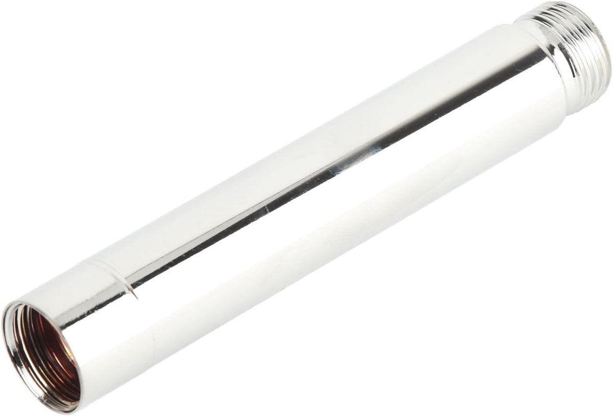SnelShoppen - 10 cm Doucheverlengbuis Ronde RVS Douchekop Verlengstuk voor Badkameraccessoires - Chroom - G1/2 Aansluiting - Verhoogde Handlengte