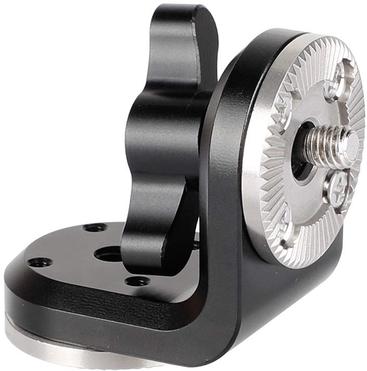 CAMVATE Double rosettes with vertical extension and central M6 thread (black button) - ShopVlot