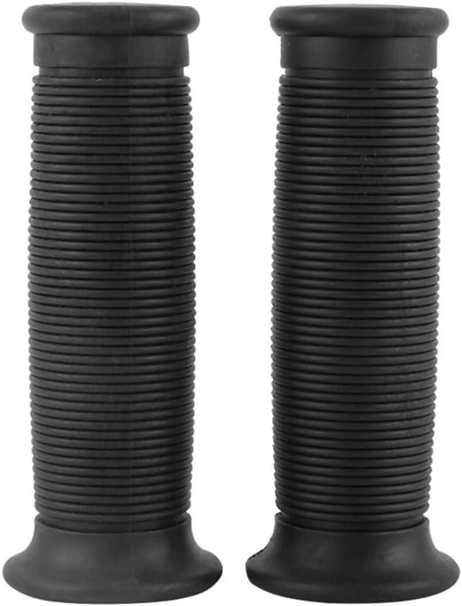 SnelShoppen - Handlebar Grips Non-Slip Rubber Handvatten 1 Paar Universeel voor Motorfiets 22mm/25mm Vintage Zwart