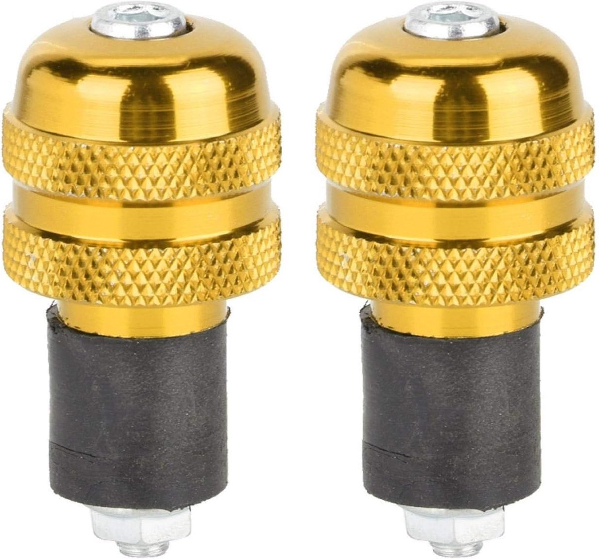 SnelShoppen - Motorfiets Sliding Caps 22 mm Aluminium Legering voor Motorfietsen, Handvat Eindstukken, Accessoires, Gewichtsbalans Plug (Goud)