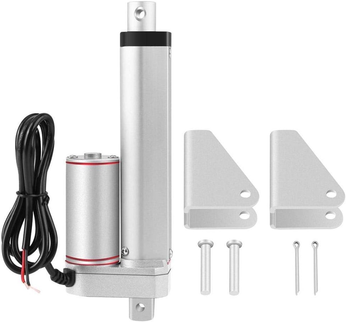 SnelShoppen - 100mm Lineaire Actuator Elektrische Stuuractuator 24V Met Maximaal Duwvermogen 750N Inclusief Montagebeugels Voor Industriële Toepassing