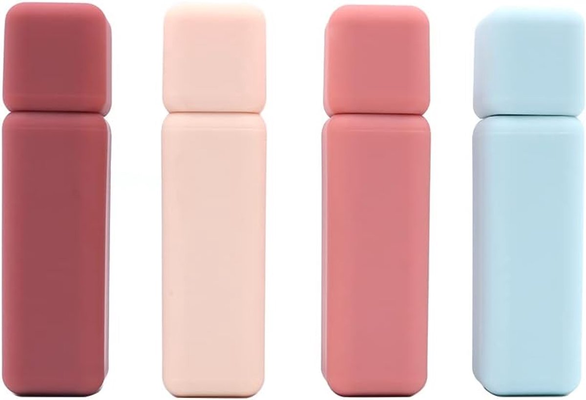 SnelShoppen - Set van 4 Lege Tubes voor Lipgloss Houder, Plastic Lipbalsem, DIY met Deksel voor DIY Make-up, Reizen, Cosmetica, Dagelijks Gebruik