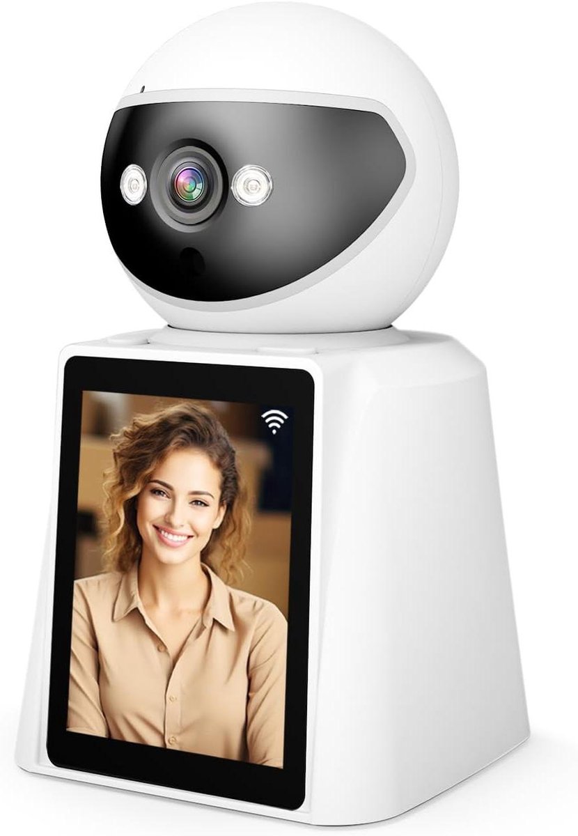 Bewakingscamera Binnen - IP Camera PTZ - Huis Bewaken - Full Color Nachtzicht - 4MP FHD - Wit