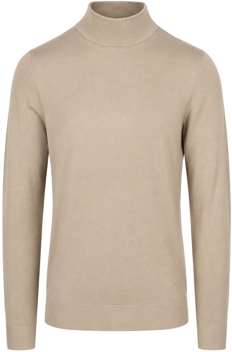 Suitable Compact Cotton Pullover Turtle Sand - Maat M - Heren