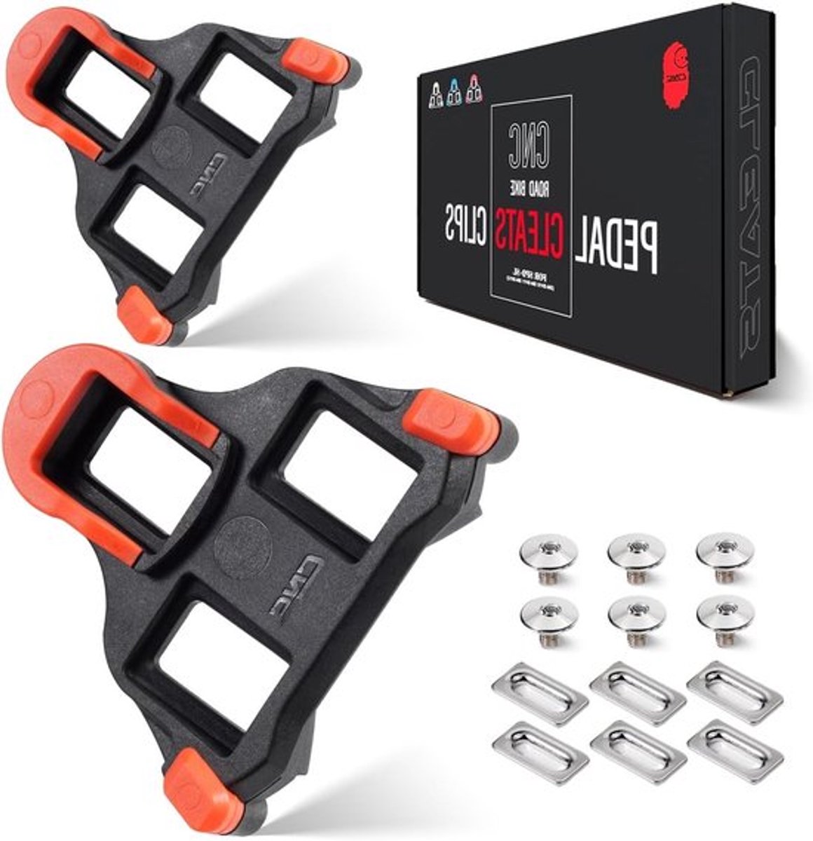 Fietsplaatjes voor SPD SL Pedalen - Compatibel met SM-SH10, SM-SH11, SM-SH12 in Rood, Blauw en Geel - Verbeter je Fietscomfort en Grip