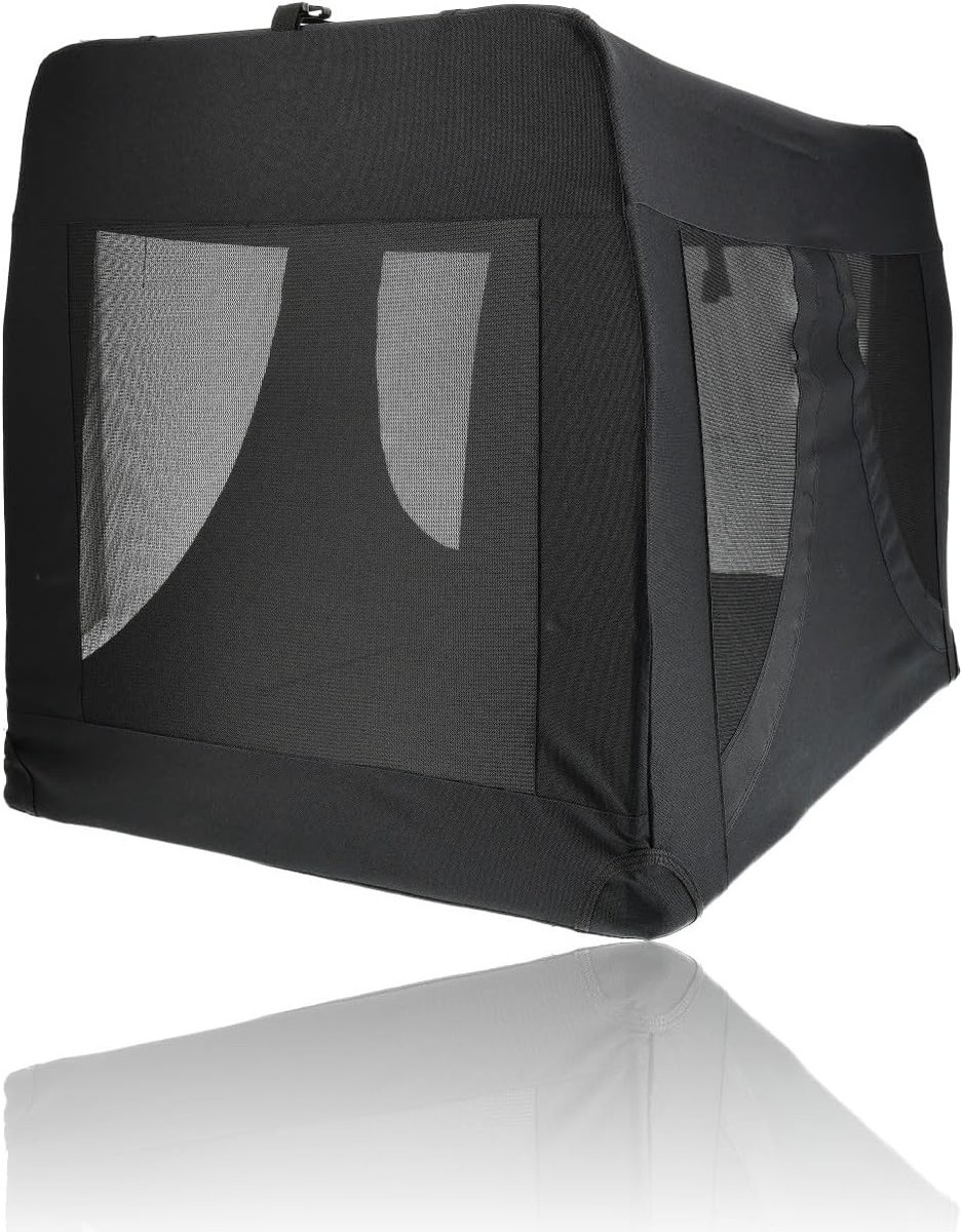 Reisbench voor Honden en Katten - Zwart - XL - Opvouwbare Transportbox van Nylon - Voor Grote en Kleine Honden en Katten