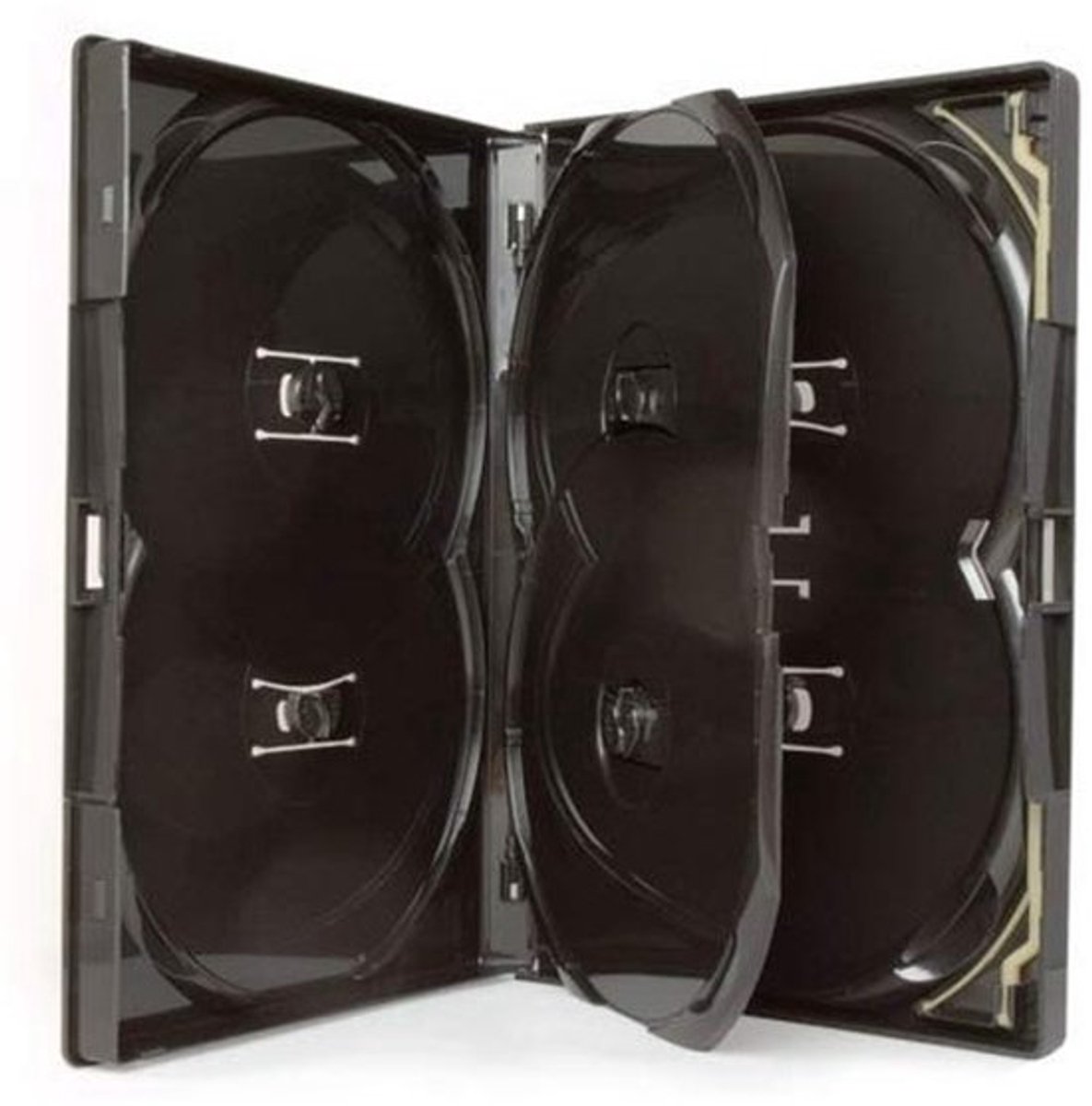 10 x DVD-hoesjes voor 6 CD/DVD/Blu-ray Discs - Ruimtebesparend - Zwart - Ideaal voor boxsets - Organiseer je media