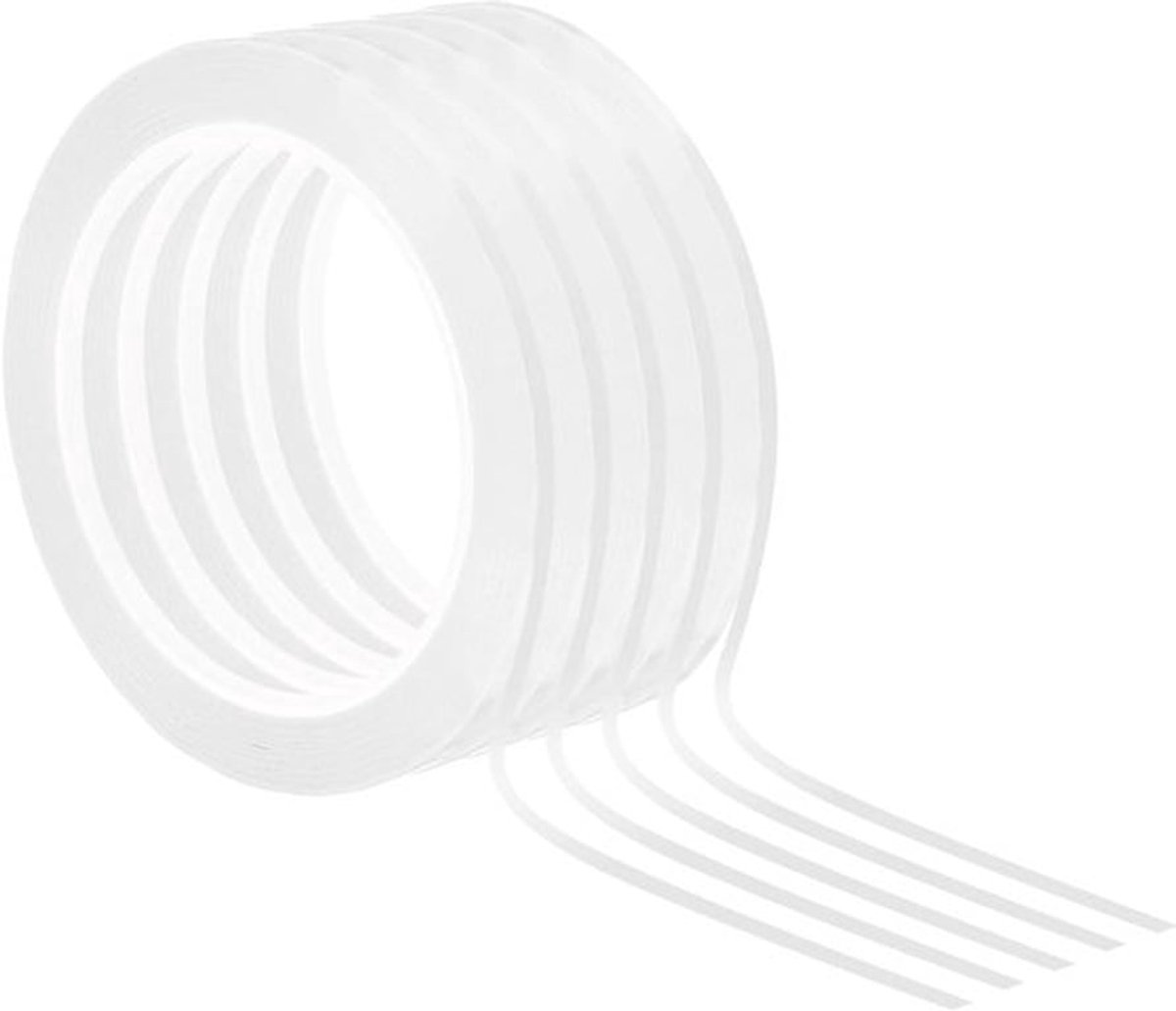 Witte Marker Tape 3mm voor Whiteboard, 5 Dunne Plakband voor Gridlijnen, DIY Projecten en Klaslokaal Accessoires