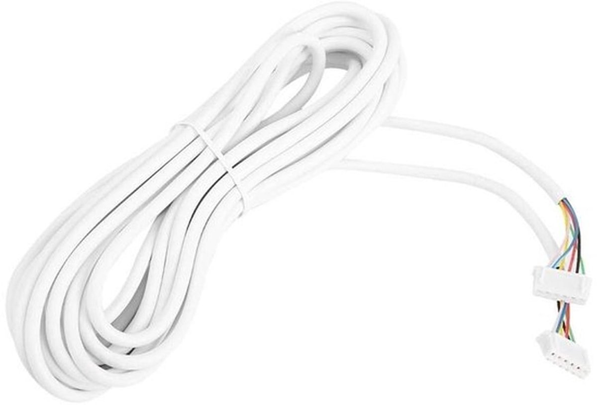 Ronde Flexibele Koperen Kabel voor Video Intercom, 6 Draad, 5 m, 0.3 mm², Geschikt voor Deurbellen en Elektrische Toepassingen