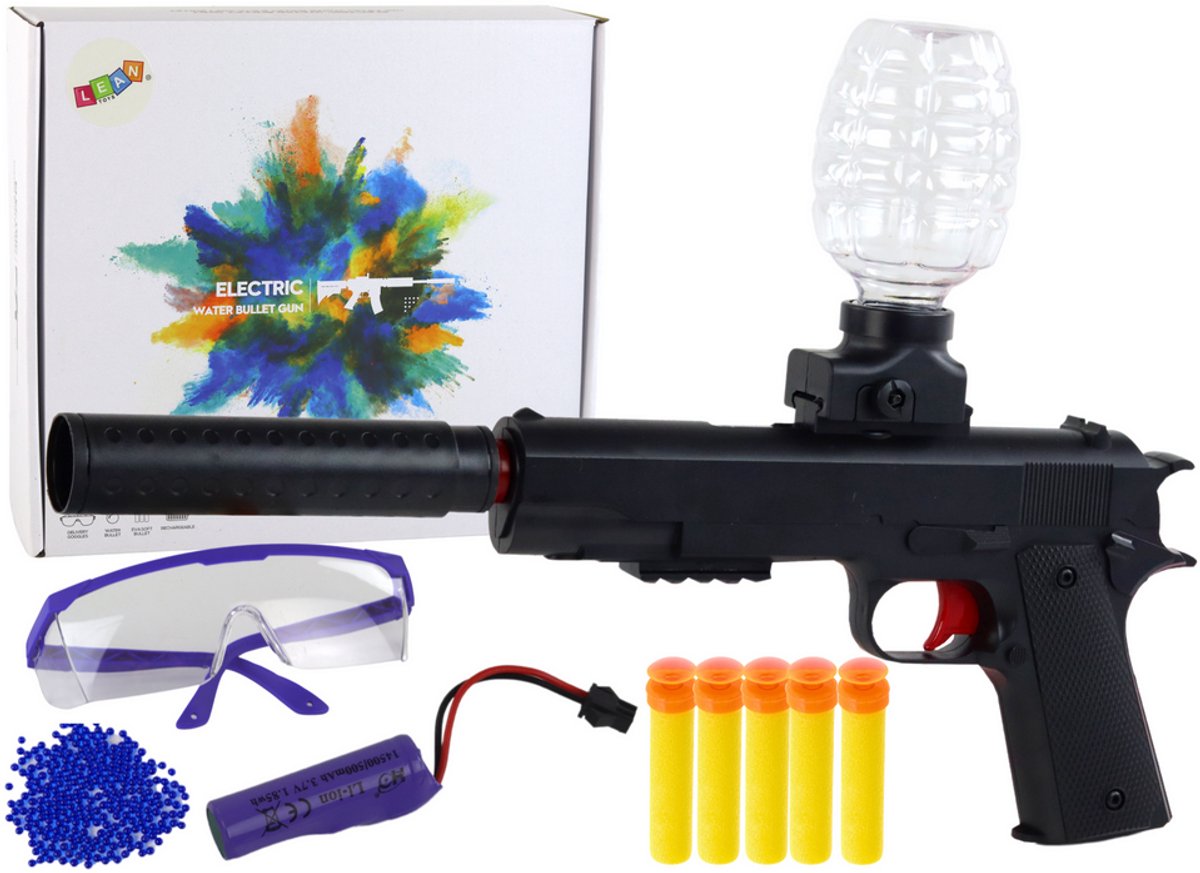 Elektrisch waterkogelpistool Pijlen Bril Zwart
