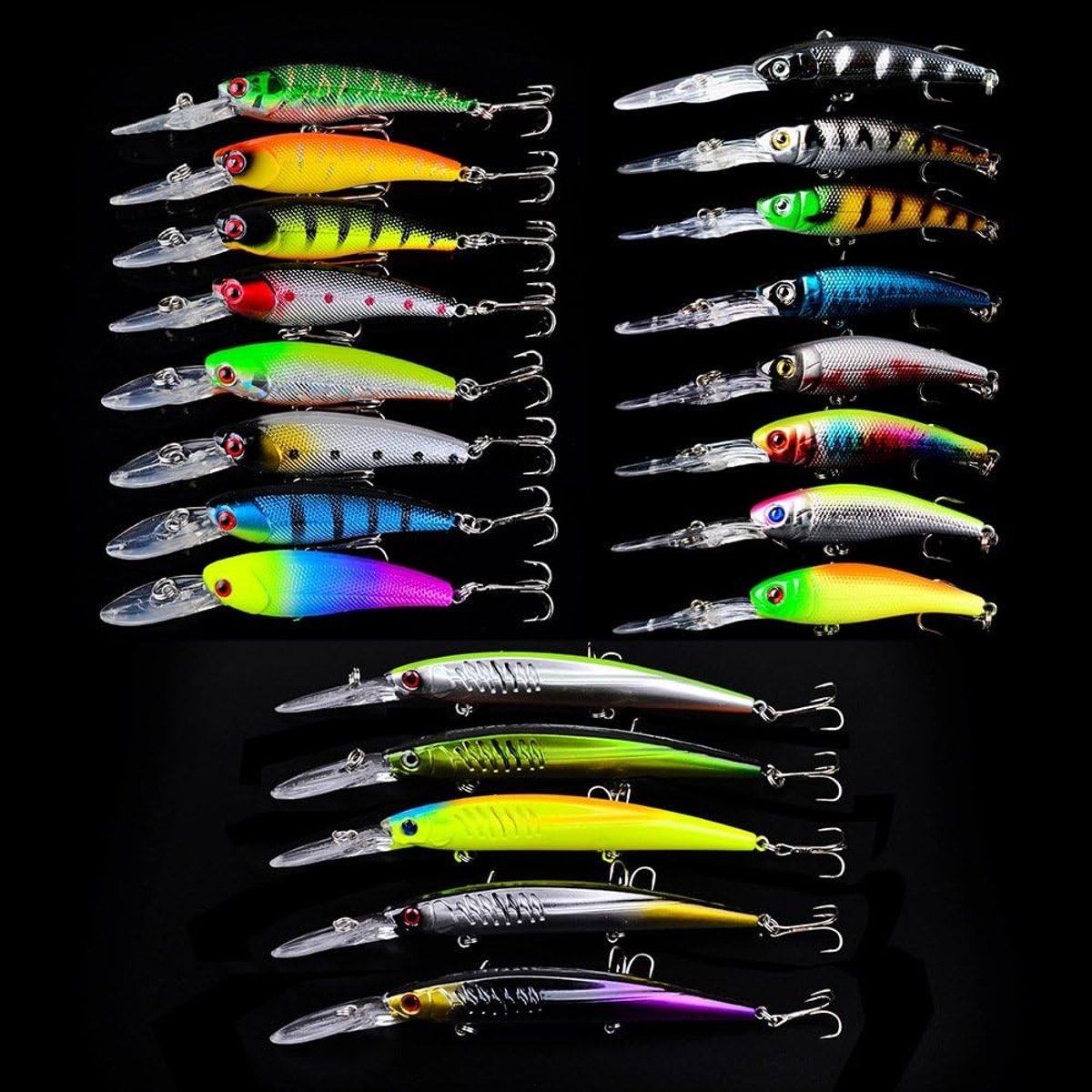 Visaas Set met Vissersbox en Accessoires voor Zoet- en Zoutwater - Spinnerbaits, Crankbaits en Haken